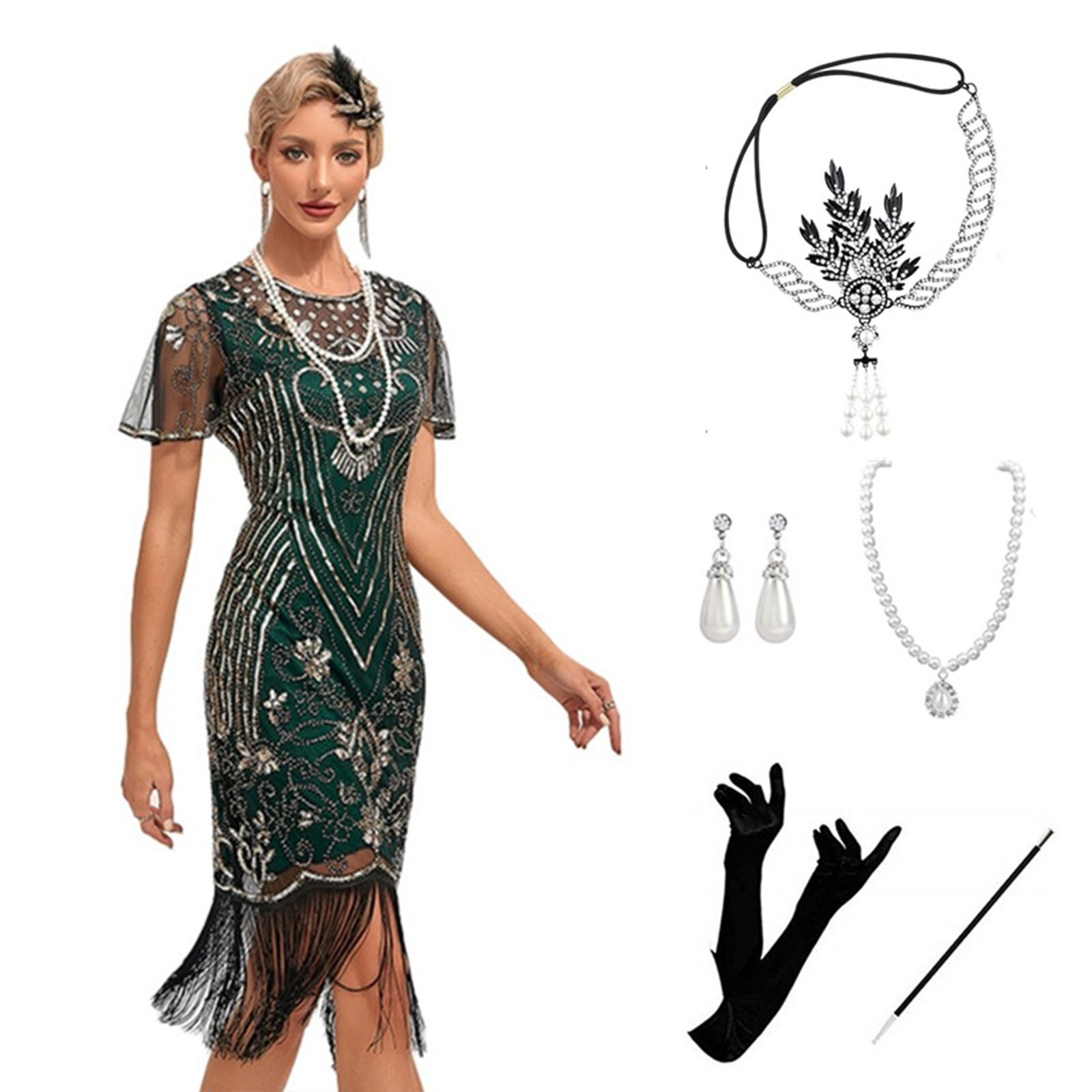 Women'S 1920s Flapper Dress Re - Women'S Accessories In The 1920S ulasan dan harga