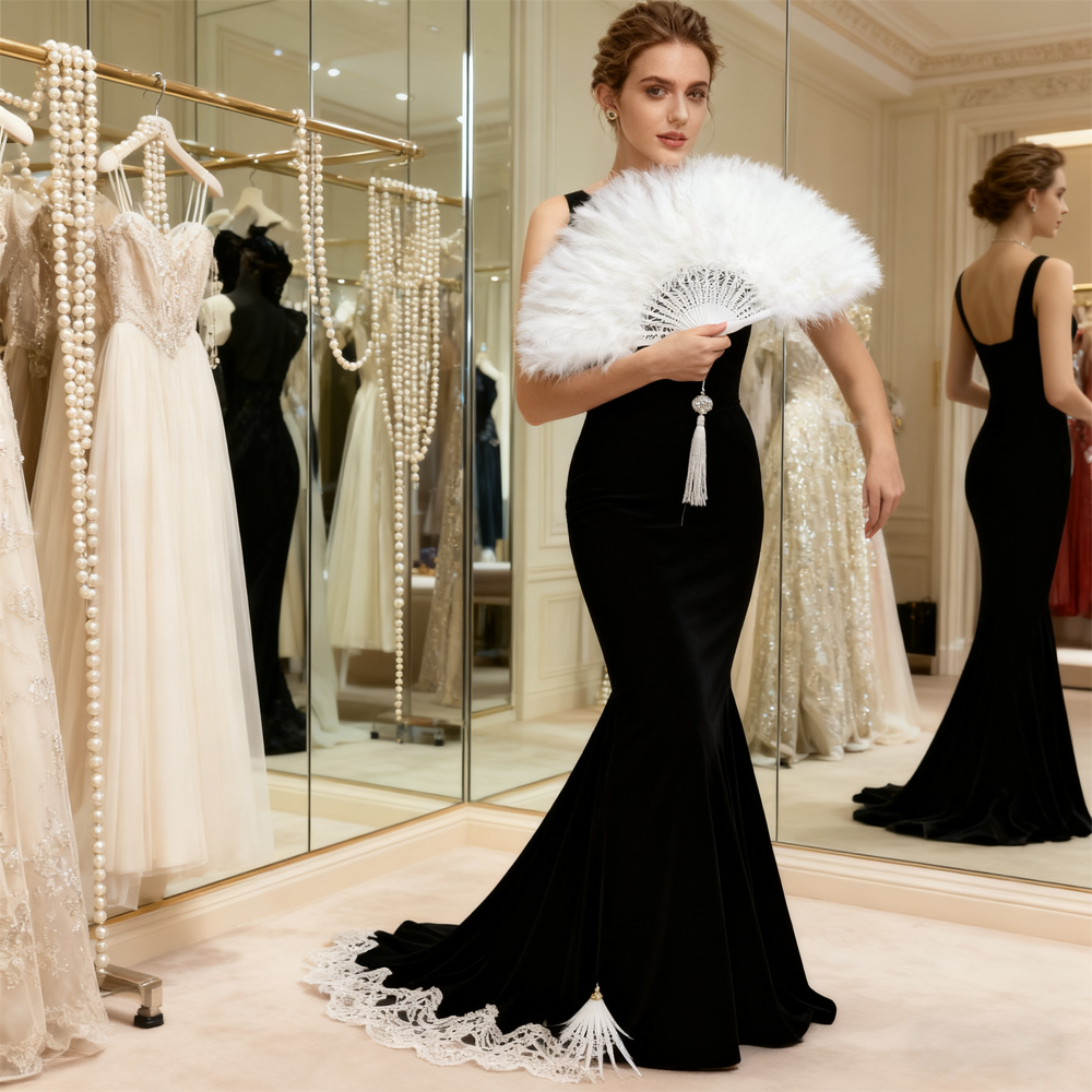 PESENAR  1920s Style White Fea - Women'S Accessories In The 1920S ulasan dan harga