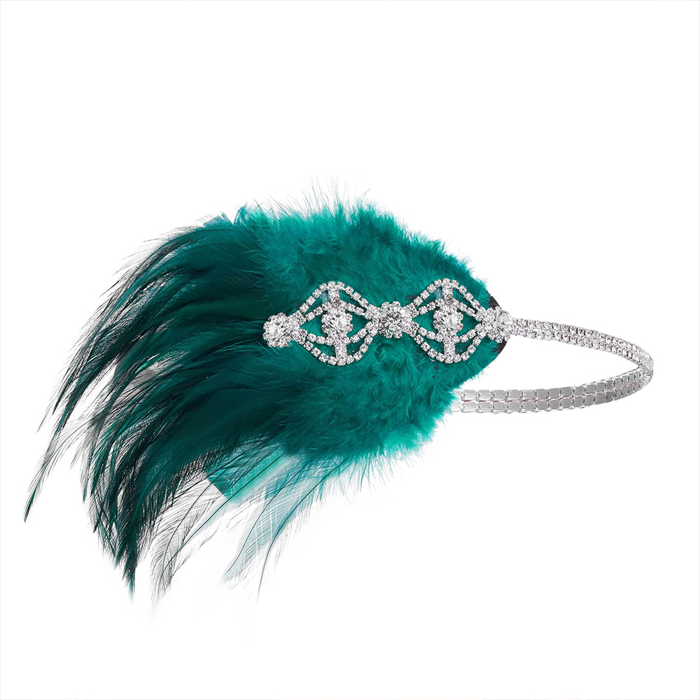 Stonefans Green Flapper Headba - Women'S Accessories In The 1920S ulasan dan harga
