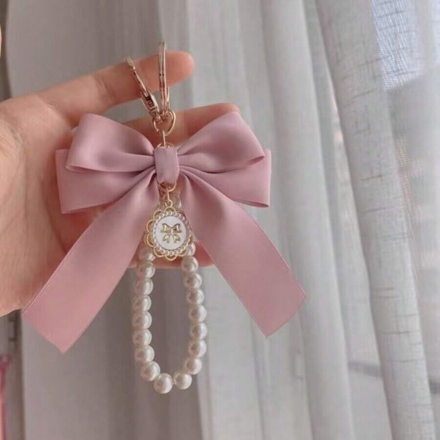 Gorgeous matte bow keychain wi - Women'S Accessories Wallet ulasan dan harga
