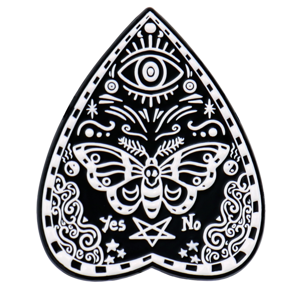 Black Cat Ouija Enamel Pin Hal - Women Accessories Picture ulasan dan harga