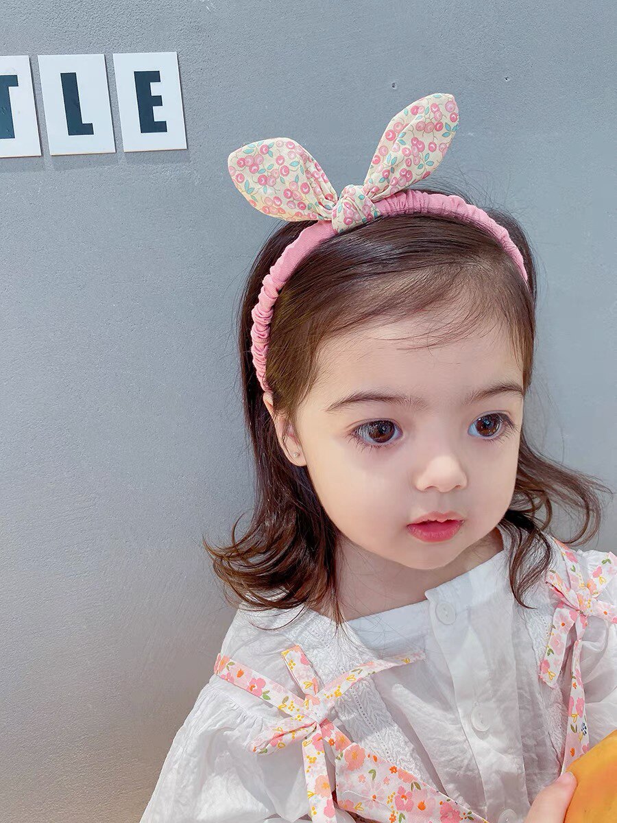 Cute Floral Rabbit Ear Bow Hai - Women'S Ear Accessories ulasan dan harga