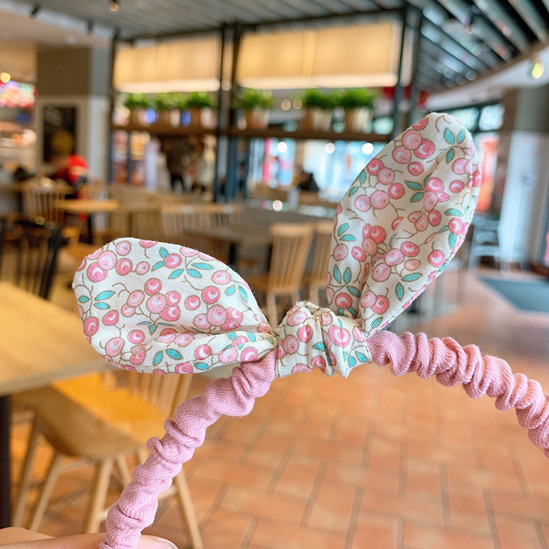Cute Floral Rabbit Ear Bow Hai - Women'S Ear Accessories ulasan dan harga