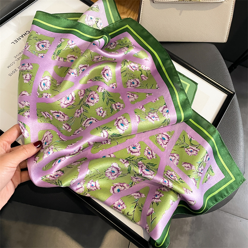 Brand 100% Mulberry Silk Scarf - Women Accessories Brands ulasan dan harga