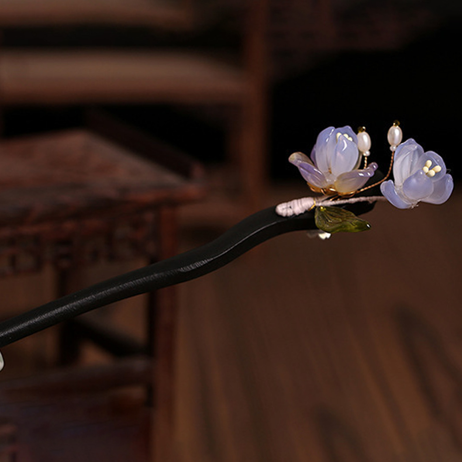 Vintage Wooden Flower Hairpin  - Women'S Vintage Accessories ulasan dan harga