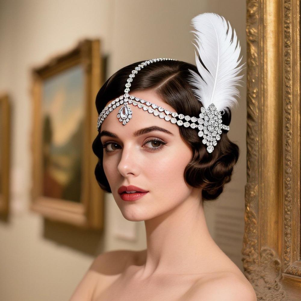 Vintage 1920s White Feather He - Women'S Accessories In The 1920S ulasan dan harga